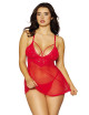 Nuisette et string rouge - DG12701RED Dreamgirl 