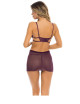 Nuisette violette et string assorti - REN51014-PUR René Rofé 