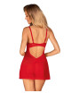 Mélissa babydoll et string - Rouge Obsessive 