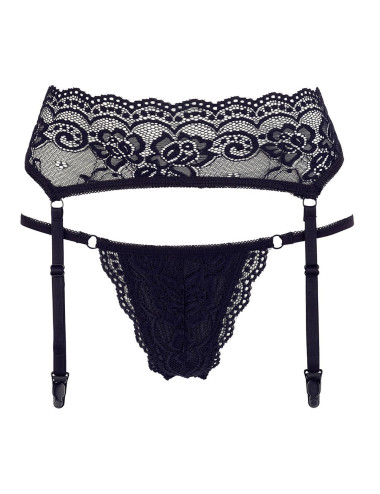 Porte-jarretelles en dentelle noire et string assorti - R232187410 COTTELLI & DIVERS 