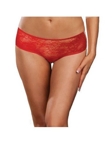 Panty taille basse, ouvert, fronces au dos - DG1300XRED Dreamgirl 