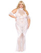 Robe bodystocking, grande taille, en résille t dentelle blanche - DG0490XWHT Dreamgirl 