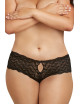 Shorty noir grande taille de dentelle ouvert et ajouré sur les fesses forme coeur - DG1442XBLK Dreamgirl 