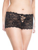 Shorty noir grande taille dentelle ouvert sur les fesses - ML10018XBLK Music Legs 