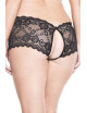 Shorty noir grande taille dentelle ouvert sur les fesses - ML10018XBLK Music Legs 