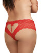 Shorty rouge grande taille de dentelle ouvert et ajouré sur les fesses forme coeur - DG1442XRED Dreamgirl 