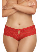 Shorty rouge grande taille de dentelle ouvert et ajouré sur les fesses forme coeur - DG1442XRED Dreamgirl 