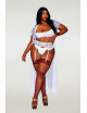 Soutien-gorge, grande taille, Demi-seins à armatures en dentelle blanche - DG13252XWHT Dreamgirl 