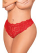 Tanga rouge grande taille, ouvert à l'entrejambe - DG1468XRED Dreamgirl 