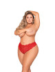 Tanga rouge grande taille, ouvert à l'entrejambe - DG1468XRED Dreamgirl 