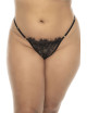 Nuisette noir Selma grande taille en dentelle Mapalé 