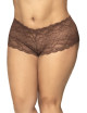 Shorty grande taille en dentelle couleur cacao Mapalé 