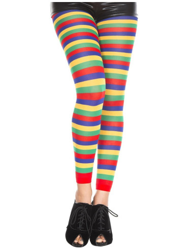 Legging fantaisie coloré bandes horizontales - MH35008RAI