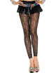 Legging fin noir résille et dentelle motif floral - MH35029BLK Music Legs 