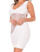 Robe blanche large décollectée Olivia - LDR4WHT Be lily 