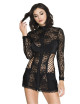 Robe courte sexy noire avec zip avant - Sueli Music Legs 