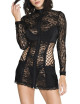 Robe courte sexy noire avec zip avant - Sueli Music Legs 