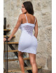 Robe décollectée blanche Emilia - LDR11WHT Be lily 