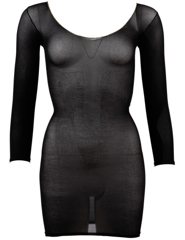 Robe en résille noire transparente, manches longues - R27138101101 COTTELLI & DIVERS 