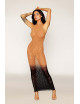 Robe bodystocking avec motifs zèbre, aux couleurs cuivrées - DG0488BKC Dreamgirl 