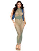 Robe bodystocking en filet dans un design géométrique sans couture - DG0489SAG Dreamgirl 