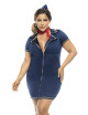 Costume hôtesse de l\'air sexy grande taille bleu Mapalé 