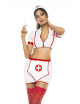 Costume infirmière 3 pièces, top avec zip fonctionnel, jupe et serre tête Mapalé 