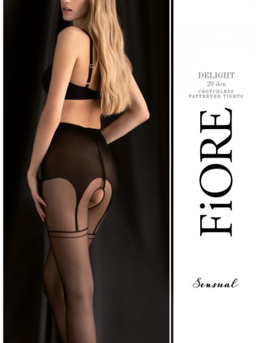 Delight Collants ouvert 20 DEN - Noir Fiore 