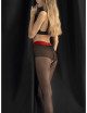 Firelight Collants 20 DEN - Noir et rouge Fiore 