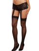 Bas collant grande taille noirs jarretelles shorty intégré - DG0093X Dreamgirl 