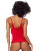 Nuisette courte rouge et string assorti - MAL7562RD Mapalé 