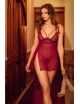 Nuisette et string couleur framboise - MAL7555ROSW Mapalé 