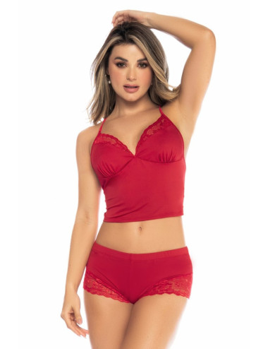 Pyjama 2 pièces rouge top et short - MAL7533RED Mapalé 