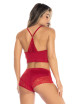 Pyjama 2 pièces rouge top et short - MAL7533RED Mapalé 