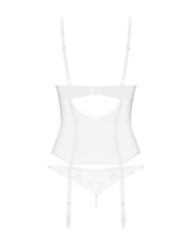 Aurore corset et string - Blancs Obsessive 