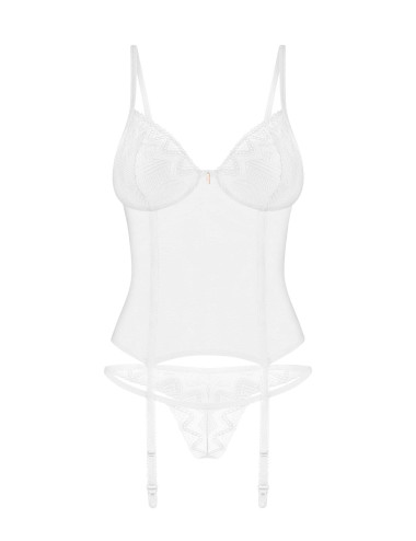 Aurore corset et string - Blancs Obsessive 