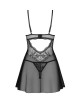 Perisia babydoll et string - Noirs Obsessive Exquisite 