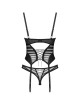 Lune Bellis corset et string - Noirs Obsessive Exquisite 