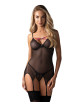 Charlotte corset et string - Noir Obsessive 