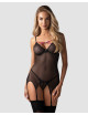 Charlotte corset et string - Noir Obsessive 