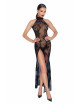 F239 Robe longue en tulle Noir Handmade 