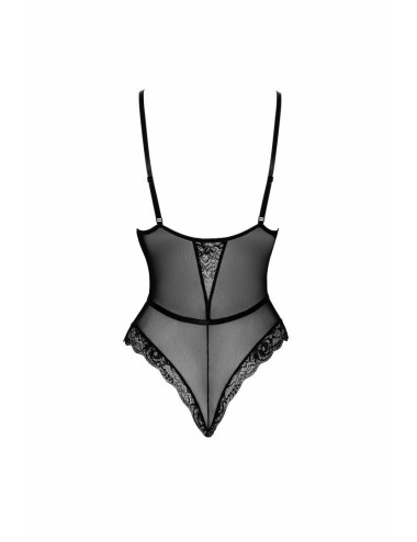 First Kiss 248 body en dentelle avec collier - noir Kissable par Noir Handmade 