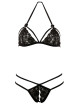 Soutien-gorge en dentelle noire avec bonnets détachables et string - R221125410 COTTELLI & DIVERS 