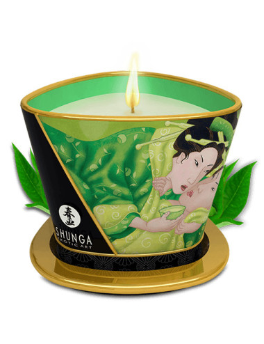 Bougie de massage lueur et caresses - Zenitude Thé vert exotique