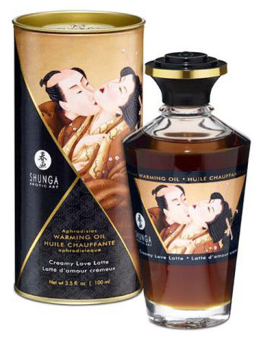 Huile chauffante aphrodisiaque - Latte d'amour 100ml Shunga 