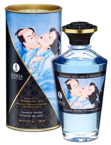 Huile chauffante aphrodisiaque - Frissons de coco 100ml Shunga 