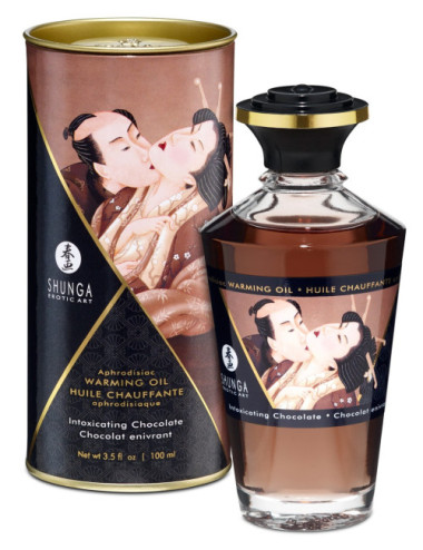 Huile chauffante aphrodisiaque - Chocolat enivrant 100ml Shunga 