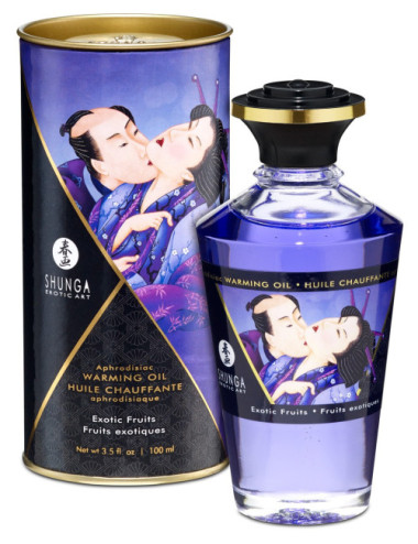 Huile chauffante aphrodisiaque - Fruits exotiques 100ml Shunga 