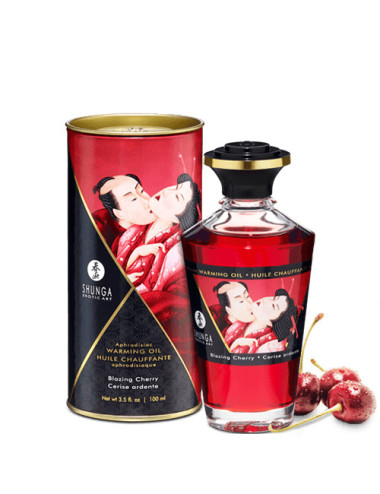 Huile chauffante aphrodisiaque - Cerise ardente 100ml