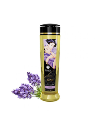 Huile de massage érotique - Sensation - Lavande - 240 ml Shunga 